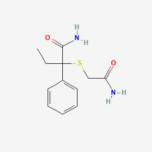 2-[(2-Amino-2-oxoethyl)sulfanyl]-2-phenylbutanamide