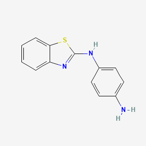 molecular formula C13H11N3S B14736587 1,4-Benzenediamine, N-2-benzothiazolyl- CAS No. 5677-17-8