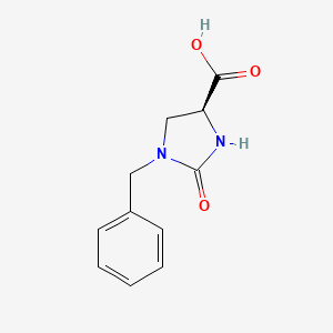 molecular formula C11H12N2O3 B1473666 (S)-1-苄基-2-氧代咪唑烷-4-羧酸 CAS No. 107747-03-5