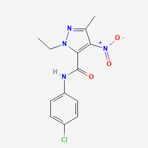 N-(4-Chlorophenyl)-1-ethyl-3-methyl-4-nitro-1H-pyrazole-5-carboxamide