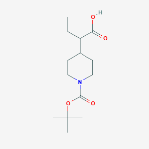 B1473681 4-(1-Carboxypropyl)-piperidine-1-carboxylic acid tert-butyl ester CAS No. 874365-22-7