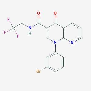 B1473685 1-(3-Bromophenyl)-4-oxo-1,4-dihydro-[1,8]naphthyridine-3-carboxylic acid (2,2,2-trifluoro-ethyl)-amide CAS No. 799803-99-9