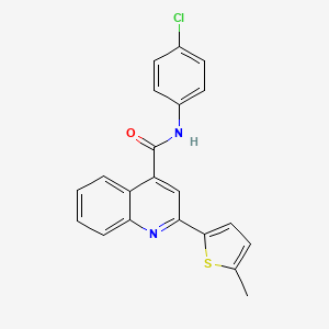 N-(4-chlorophenyl)-2-(5-methylthiophen-2-yl)quinoline-4-carboxamide