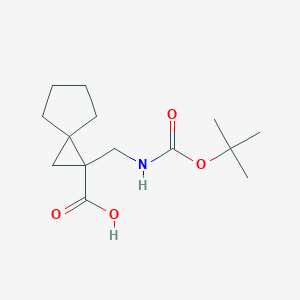 molecular formula C14H23NO4 B1473710 1-(Tert-butoxycarbonylaminomethyl)-spiro[2.4]heptane-1-carboxylic acid CAS No. 758697-12-0