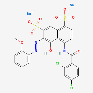 1,7-Naphthalenedisulfonic acid, 4-((2,4-dichlorobenzoyl)amino)-5-hydroxy-6-((2-methoxyphenyl)azo)-, disodium salt