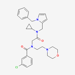 N-(2-{[(1-Benzyl-1H-pyrrol-2-yl)methyl](cyclopropyl)amino}-2-oxoethyl)-3-chloro-N-[2-(morpholin-4-yl)ethyl]benzamide