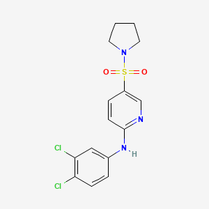 N-(3,4-dichlorophenyl)-5-pyrrolidin-1-ylsulfonyl-pyridin-2-amine