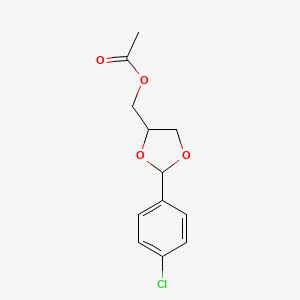 [2-(4-Chlorophenyl)-1,3-dioxolan-4-yl]methyl acetate