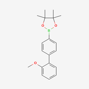 molecular formula C19H23BO3 B1473718 2-[4-(2-甲氧基苯基)苯基]-4,4,5,5-四甲基-1,3,2-二氧杂硼环丁烷 CAS No. 881314-65-4