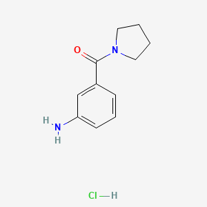 molecular formula C11H15ClN2O B1473729 3-(1-吡咯烷基羰基)苯胺盐酸盐 CAS No. 372096-54-3