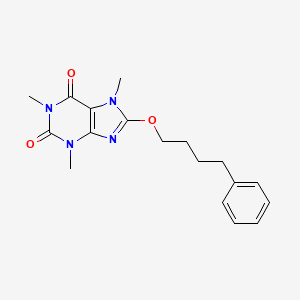 1,3,7-Trimethyl-8-(4-phenylbutoxy)-3,7-dihydro-1h-purine-2,6-dione