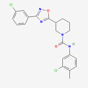 N-(3-chloro-4-methylphenyl)-3-[3-(3-chlorophenyl)-1,2,4-oxadiazol-5-yl]piperidine-1-carboxamide