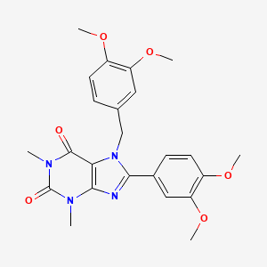 8-(3,4-Dimethoxyphenyl)-7-[(3,4-dimethoxyphenyl)methyl]-1,3-dimethylpurine-2,6-dione