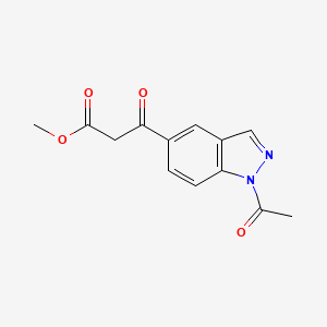molecular formula C13H12N2O4 B1473745 methyl 3-(1-acetyl-1H-indazol-5-yl)-3-oxopropanoate CAS No. 1404449-27-9