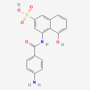 4-(4-Aminobenzamido)-5-hydroxynaphthalene-2-sulfonic acid