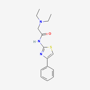 molecular formula C15H19N3OS B14737744 Acetamide, 2-(diethylamino)-N-(4-phenyl-2-thiazolyl)- CAS No. 5039-17-8