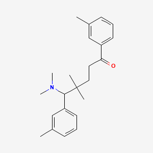 molecular formula C23H31NO B14737785 3,3-Dimethyl-4-(dimethylamino)-4-(m-tolyl)butyl m-tolyl ketone CAS No. 3215-88-1