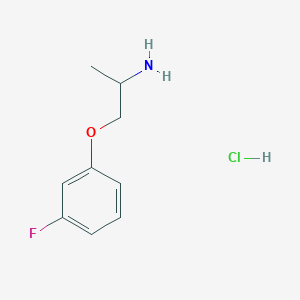 molecular formula C9H13ClFNO B1473786 1-(3-氟苯氧基)丙-2-胺盐酸盐 CAS No. 1420671-24-4