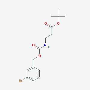 molecular formula C15H20BrNO4 B1473787 tert-Butyl 3-((3-bromobenzyloxy)carbonylamino)propanoate CAS No. 1404431-59-9