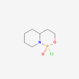 molecular formula C7H13ClNO2P B14737911 1-Chlorohexahydro-3h-pyrido[1,2-c][1,3,2]oxazaphosphinine 1-oxide CAS No. 6533-35-3