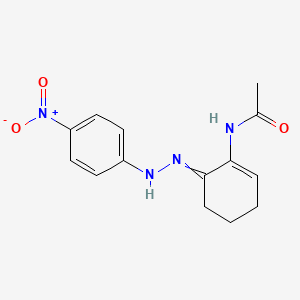 N-{6-[2-(4-Nitrophenyl)hydrazinylidene]cyclohex-1-en-1-yl}acetamide