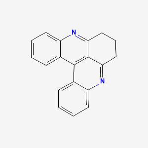 molecular formula C19H14N2 B14737974 6H-Quino(2,3,4-kl)acridine, 7,8-dihydro- CAS No. 5002-81-3