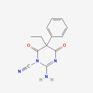 2-Amino-5-ethyl-4,6-dioxo-5-phenylpyrimidine-1-carbonitrile