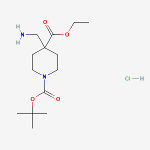 B1473805 1-tert-Butyl 4-ethyl 4-(aminomethyl)-piperidine-1,4-dicarboxylate hydrochloride CAS No. 1427359-32-7