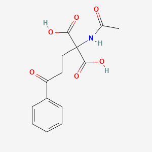 2-Acetamido-2-(3-oxo-3-phenylpropyl)propanedioic acid