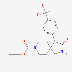 B1473807 Tert-butyl 3-oxo-4-(4-(trifluoromethyl)phenyl)-2,8-diazaspiro[4.5]decane-8-carboxylate CAS No. 1402148-95-1
