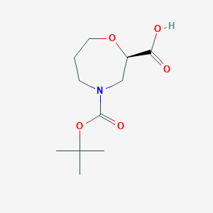 molecular formula C11H19NO5 B1473808 (R)-4-(叔丁氧羰基)-1,4-噁唑烷-2-羧酸 CAS No. 1273566-86-1
