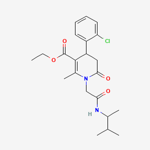 Ethyl 4-(2-chlorophenyl)-2-methyl-1-{2-[(3-methylbutan-2-yl)amino]-2-oxoethyl}-6-oxo-1,4,5,6-tetrahydropyridine-3-carboxylate