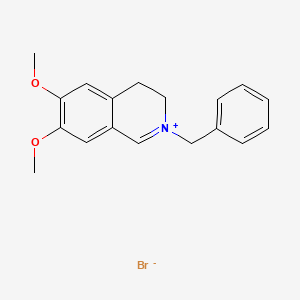 Isoquinolinium, 3,4-dihydro-6,7-dimethoxy-2-(phenylmethyl)-, bromide