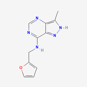 N-[(Furan-2-YL)methyl]-3-methyl-2H-pyrazolo[4,3-D]pyrimidin-7-amine