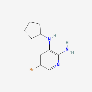 molecular formula C10H14BrN3 B1473817 5-溴-3-N-环戊基吡啶-2,3-二胺 CAS No. 1393845-73-2
