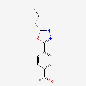 molecular formula C12H12N2O2 B1473818 4-(5-丙基-1,3,4-恶二唑-2-基)苯甲醛 CAS No. 1061671-93-9