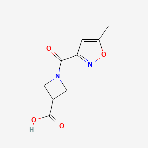 B1473819 1-[(5-Methylisoxazol-3-yl)carbonyl]azetidine-3-carboxylic acid CAS No. 1350989-07-9