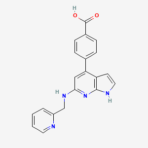 B1473823 4-{6-[(2-Pyridinylmethyl)amino]-1H-pyrrolo[2,3-b]pyridin-4-yl}benzoic acid CAS No. 1377872-06-4