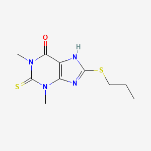 Theophylline, 8-propylthio-2-thio-