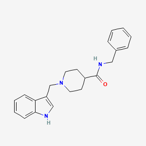 N-benzyl-1-(1H-indol-3-ylmethyl)piperidine-4-carboxamide