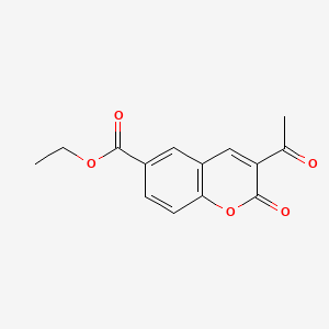 2H-1-Benzopyran-6-carboxylic acid, 3-acetyl-2-oxo-, ethyl ester