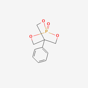 molecular formula C10H11O4P B14738406 4-phenyl-2,6,7-trioxa-1λ5-phosphabicyclo[2.2.2]octane 1-oxide CAS No. 2200-87-5