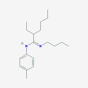 molecular formula C19H32N2 B14738408 N'-butyl-2-ethyl-N-(4-methylphenyl)hexanimidamide CAS No. 5107-64-2