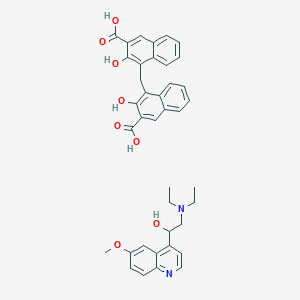 4-[(3-Carboxy-2-hydroxynaphthalen-1-yl)methyl]-3-hydroxynaphthalene-2-carboxylic acid;2-(diethylamino)-1-(6-methoxyquinolin-4-yl)ethanol