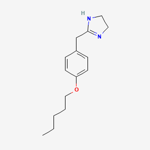 2-[(4-pentoxyphenyl)methyl]-4,5-dihydro-1H-imidazole