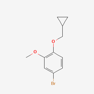 molecular formula C11H13BrO2 B1473844 4-溴-1-环丙基甲氧基-2-甲氧基苯 CAS No. 1369875-57-9