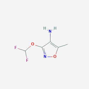 molecular formula C5H6F2N2O2 B1473857 3-(Difluoromethoxy)-5-methyl-1,2-oxazol-4-amine CAS No. 1803596-36-2