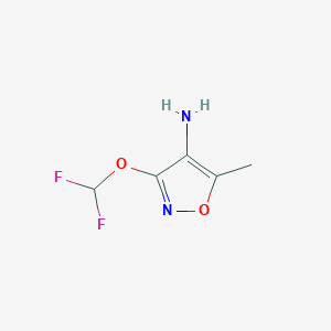 molecular formula C5H6F2N2O2 B1473857 3-(ジフルオロメトキシ)-5-メチル-1,2-オキサゾール-4-アミン CAS No. 1803596-36-2