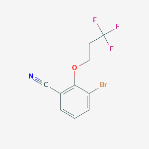 molecular formula C10H7BrF3NO B1473860 3-Bromo-2-(3,3,3-trifluoropropoxy)benzonitrile CAS No. 1779127-90-0