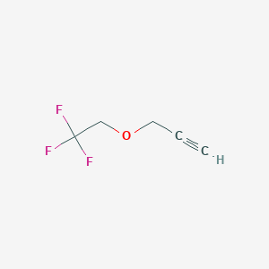 molecular formula C5H5F3O B1473865 3-(2,2,2-Trifluoroethoxy)prop-1-yne CAS No. 1481-06-7